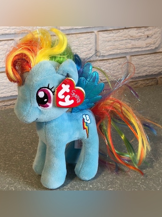 My Little Pony Other - MY LITTLE PONY - TY - RAINBOW DASH 🌈🦄 - BEANIE BABY